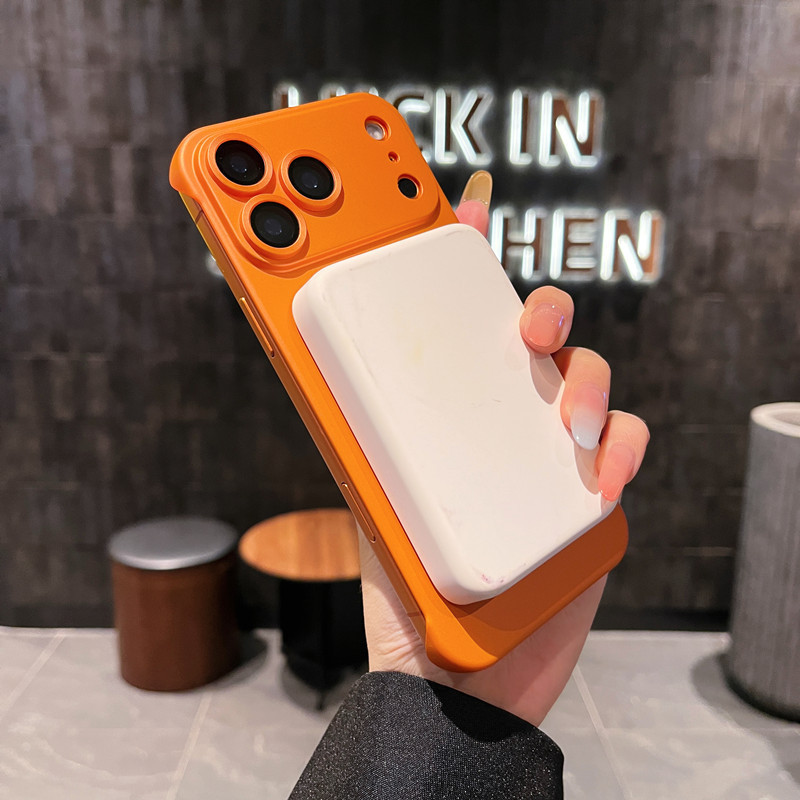Compatible with iPhone 17 Pro Max, frameless magnetic case, 16mm metallic finish, skin-like texture, Apple 15, shockproof case, 14mm.