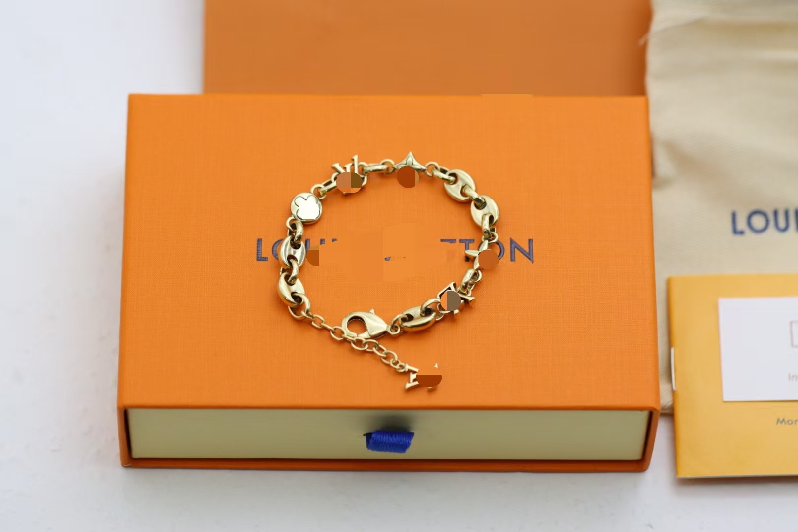 L Cuban high-end bamboo-style Monogram enamel seven-color tempered bracelet, unisex, trendy bangle.