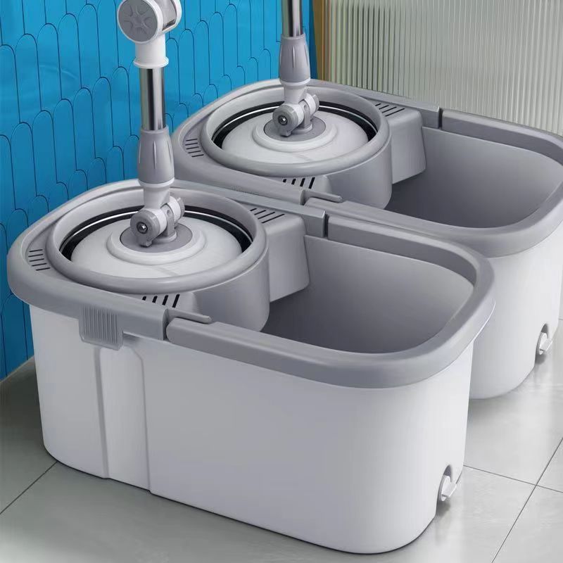 A new dual-drive rotating floor mop for both dry and wet use, suitable for both household use
