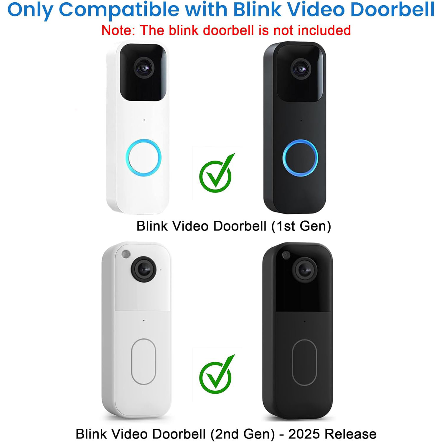 New cross-border Blink doorbell transparent acrylic double-sided tape, traceless and removable doorbell sticker