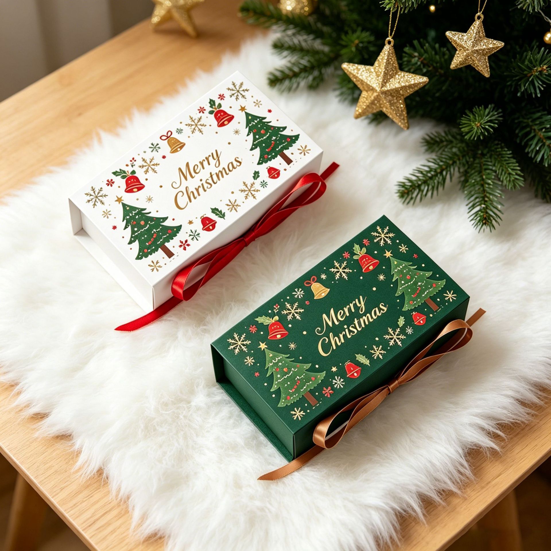 New Christmas gift packaging box, Christmas tree candy chocolate gift box, Christmas Eve souvenir empty box