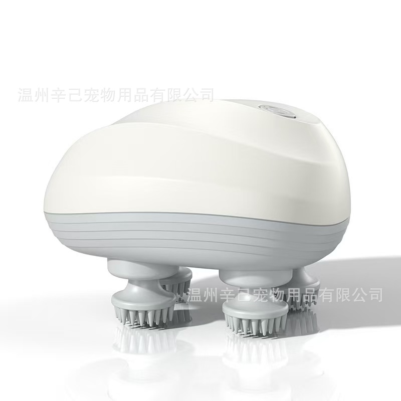 Electric handheld pet massager, multi-functional scalp massager, octopus-shaped cat massager, pet supplies.