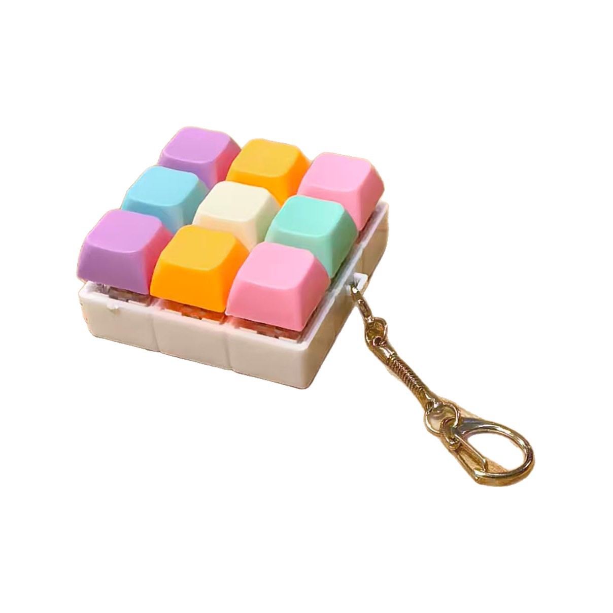 Macaron Stress-relieving PC keychain shell Stress-relieving Key key four-mechanical axis keyboard toy pinch Press