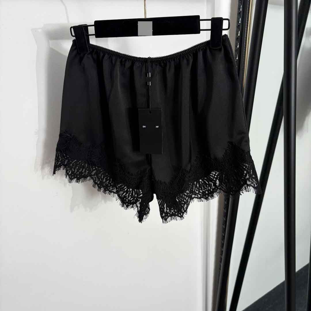 Nanyou high-end foreign trade elegant slim-fit dopamine cute sweet girl outfit new lace patchwork shorts pajama pants