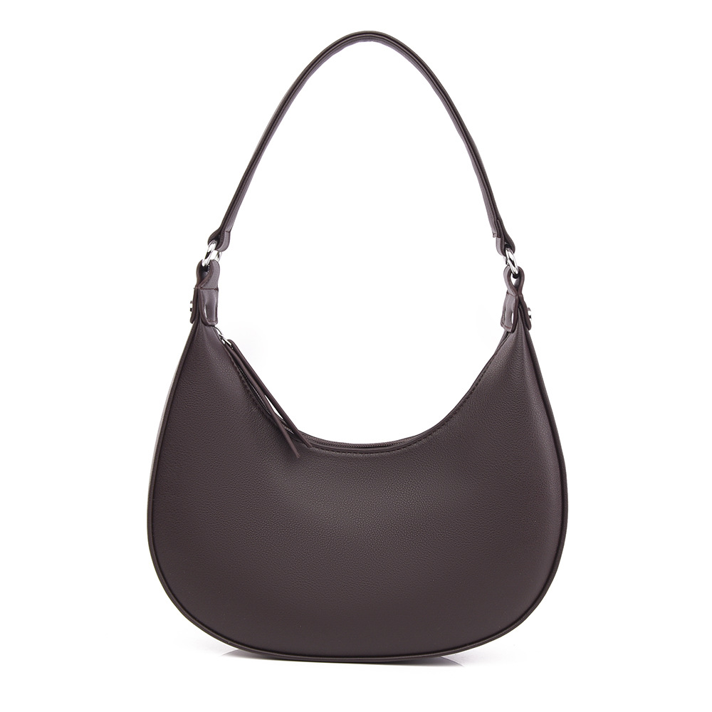 New cross-border fashion minimalist shoulder bag/handbag, large capacity, women's crescent bag/underarm bag, niche crescent bag for women.