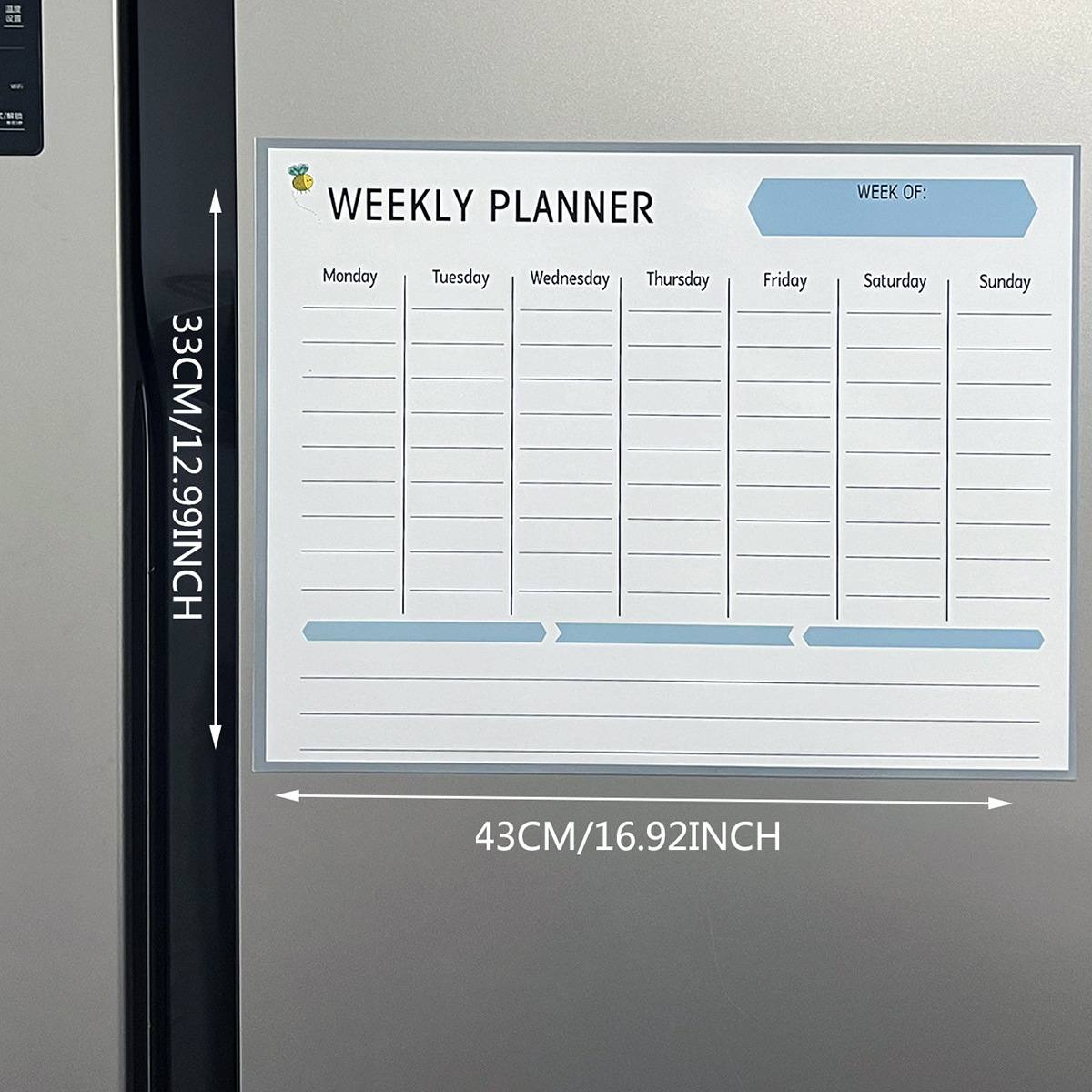 Cross-border exclusive eraseable and rewritable monthly and weekly planner magnetic calendar stickers whiteboard soft magnetic memo stickers message board refrigerator magnets