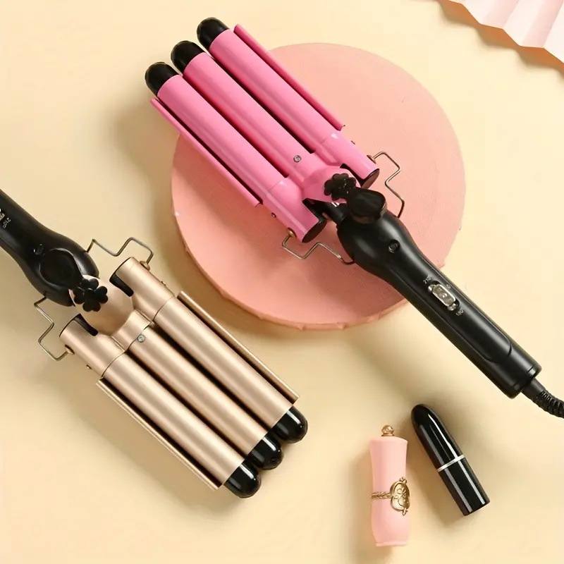 Cross-border Egg Roll Iron Instant Noodle Hair Curler Three-Tube Curling Iron Creative Water Wave Small Curling Iron Large Curling Iron Hair Straightener Plate
