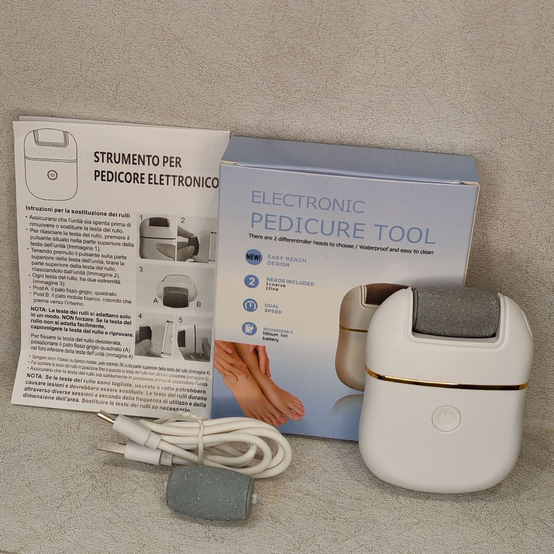 New cross-border electric foot scrubber for calluses, heels, and soles; removes dead skin and calluses.