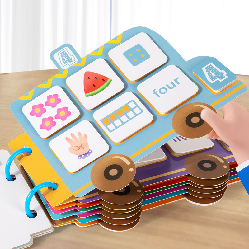 Children's educational toys, tear-off books, immersive sticker books, common sense cognition, math enlightenment, quiet books for babies