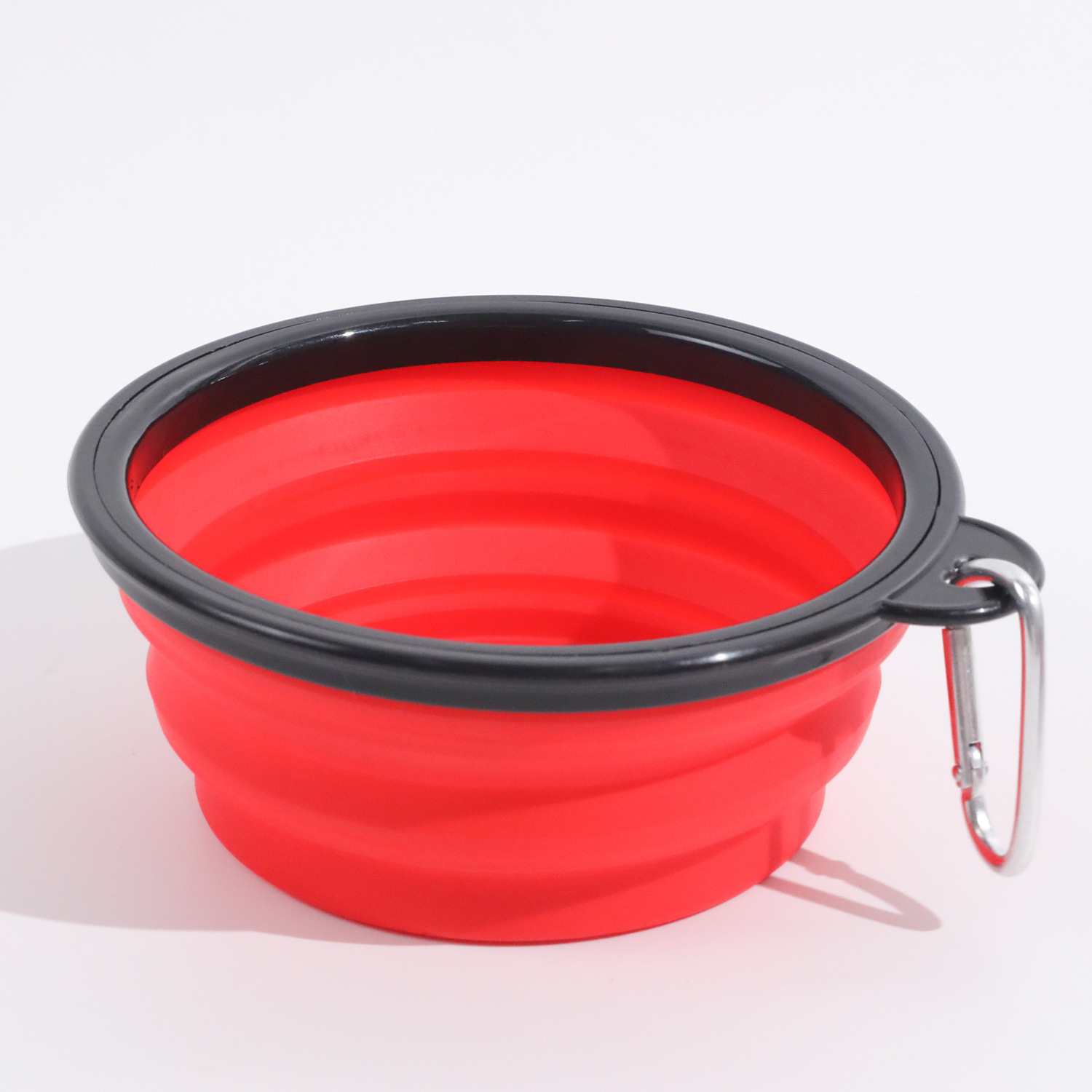 Portable outdoor folding bowl for pets, portable dog bowl for going out, cat drinking bowl, hanging pet imitation silicone food bowl
