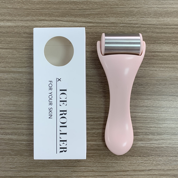 Source factory metal head massage ice roller stainless steel ice roller facial beauty massage care ice compress device