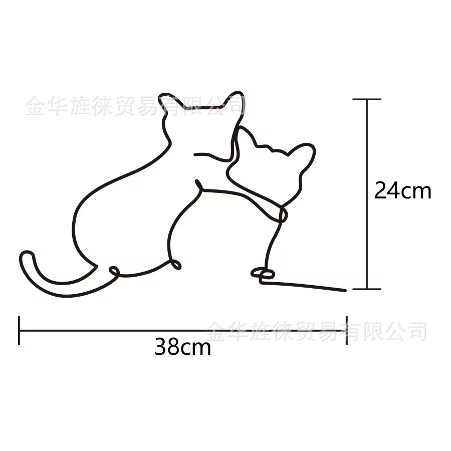 New cross-border product: Metal dog process dog sculpture, personalized dog sculpture for living room and office, craft ornament.
