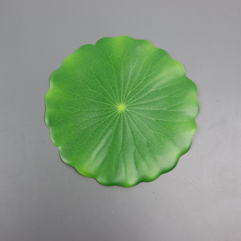 Simulated lotus leaf plastic green leaf fruit shop decoration non-slip mat seafood buffet placemat paper cold dish banana leaf