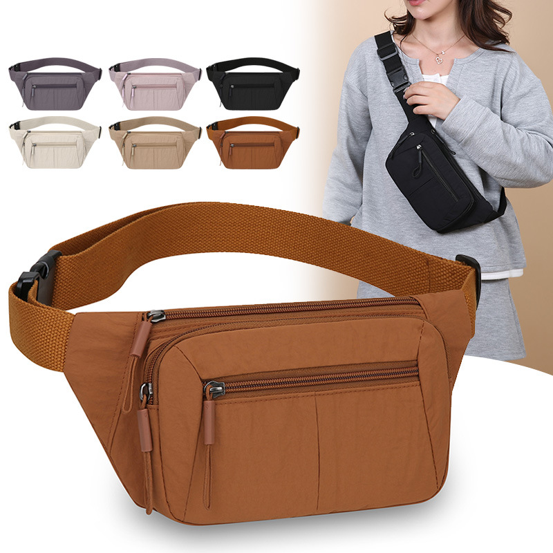 Foreign trade trendy waist bag, unisex, multi-purpose, large capacity, cashier bag, chest bag, outdoor sports bag, mobile phone wallet.
