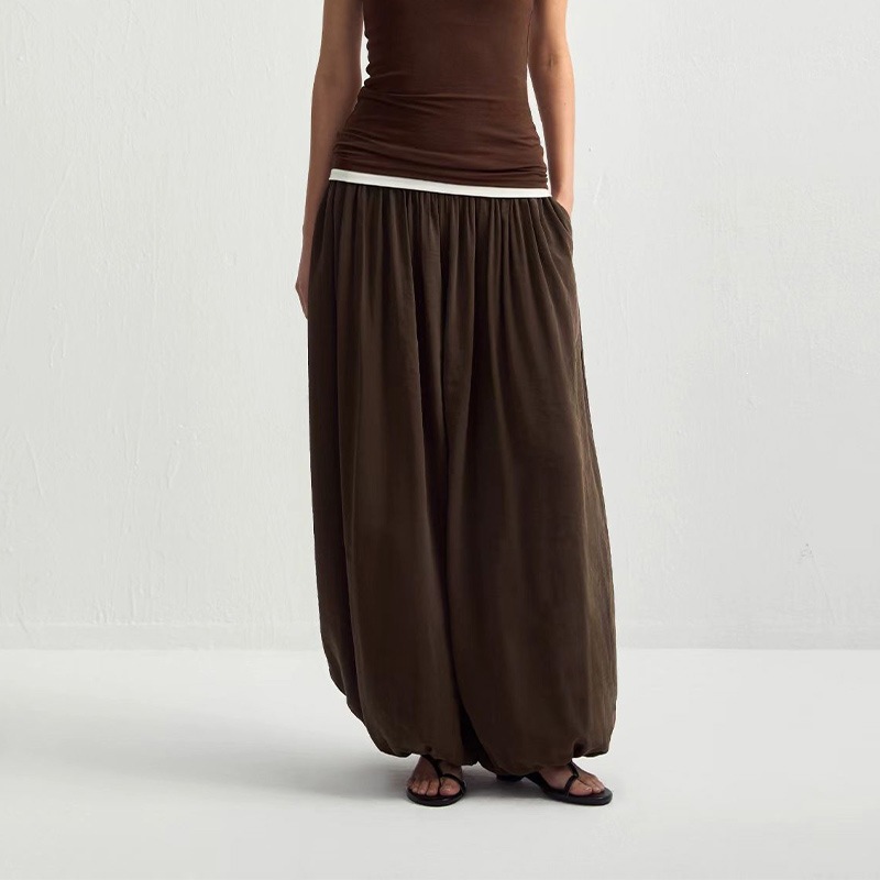 CUBIC flagship store's oversized balloon pants, solid color, comfortable tulip-shaped pants, 2024 summer new style.
