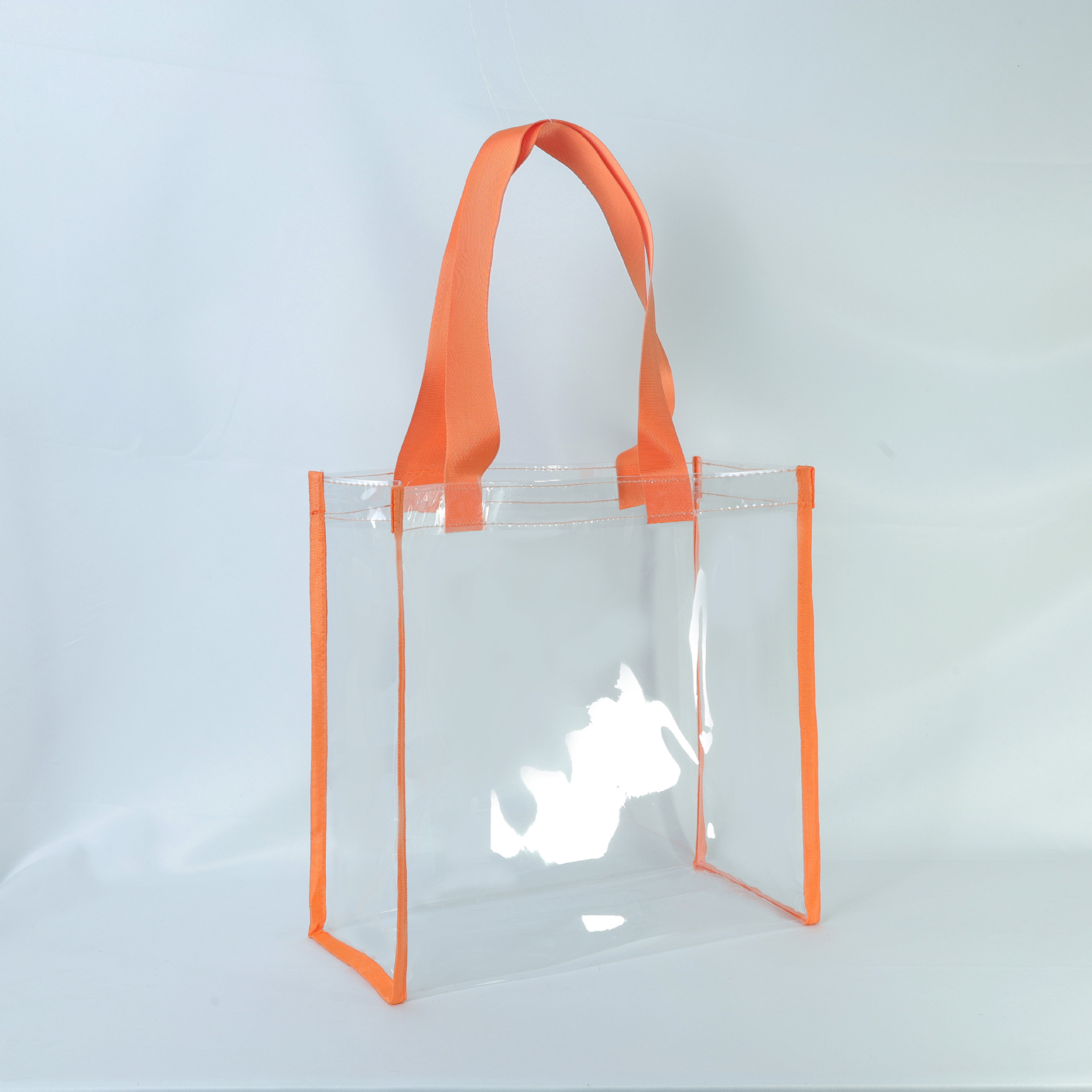 Transparent PVC plastic tote bag, large capacity, jelly bag, shopping bag, gift bag, cosmetics bag, school supplies bag