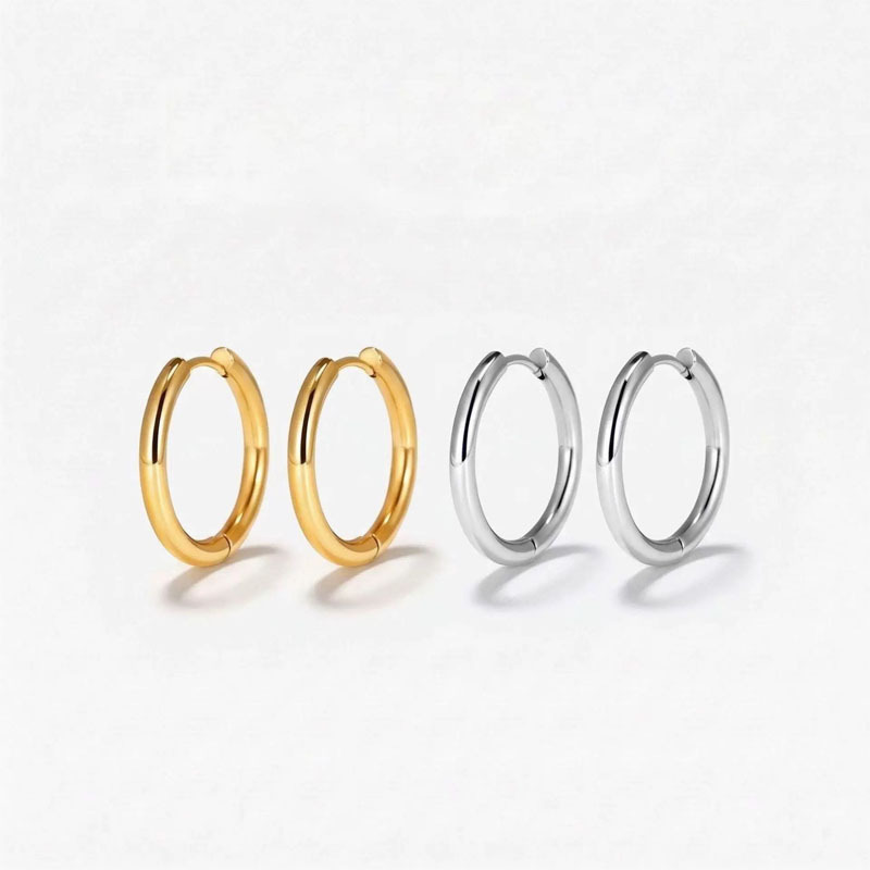 Titanium alloy plain hoop earrings for women, high-end ear cartilage studs, 0.8 pin titanium alloy stud earrings, DIY ear clips for piercing ears.