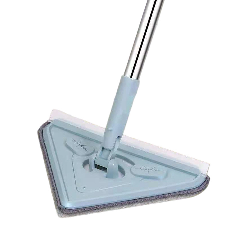 Wholesale household dual-purpose glass and window cleaner, flat triangular mop, extended rod, roof dust removal and cleaning