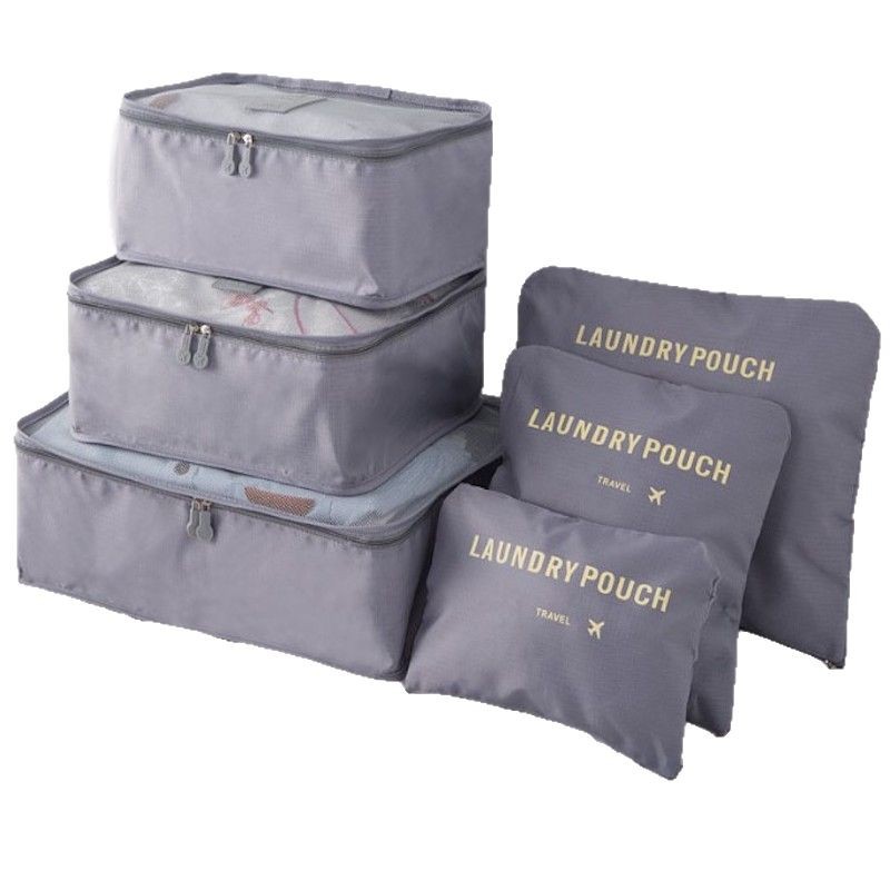 Factory direct sales of 6-piece travel clothing storage bag set, underwear organizer, and storage bag.