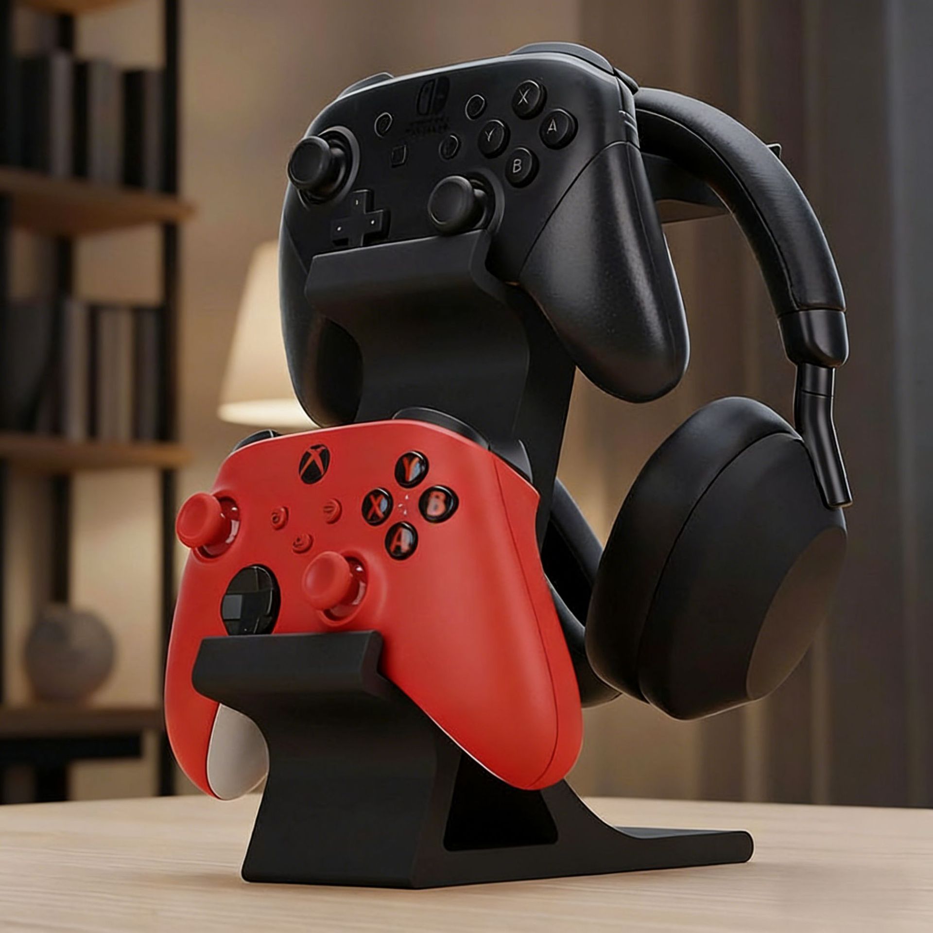 Cross-border best-selling 3d printed game controller and headphone all-in-one stand, universal stand for PS4/PS5/XBOX controllers