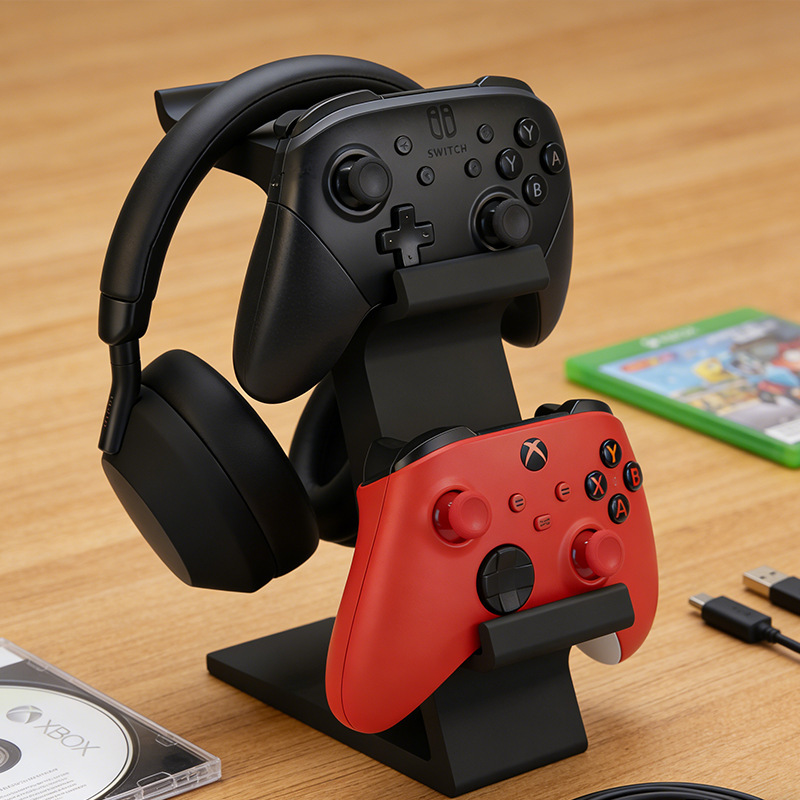 D3082 Best-selling 3d printed game controller headphone stand, a universal stand for PS4, PS5 and XBOX controllers