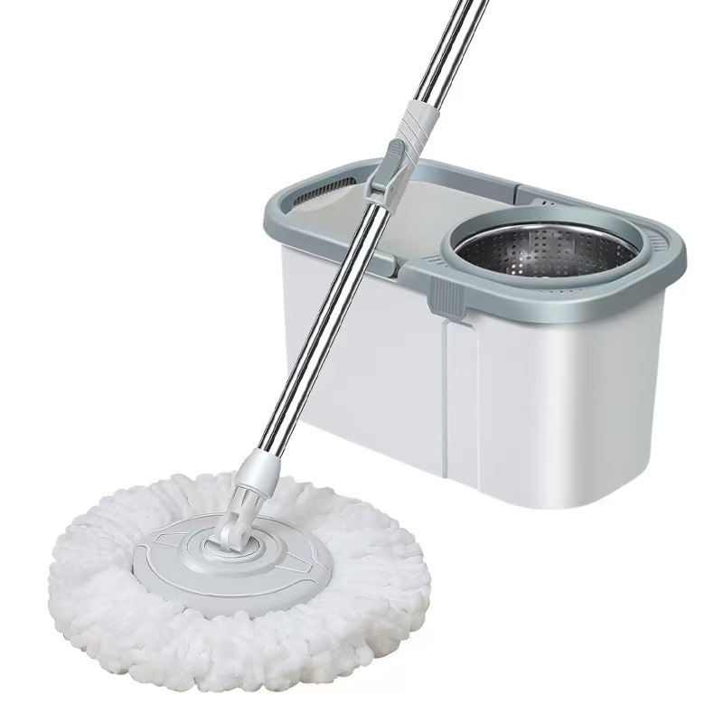 Household mop, rotating mop bucket, dry and wet dual-purpose, no need for hand washing, one mop clean, lazy person to spin dry mop, household mop bucket
