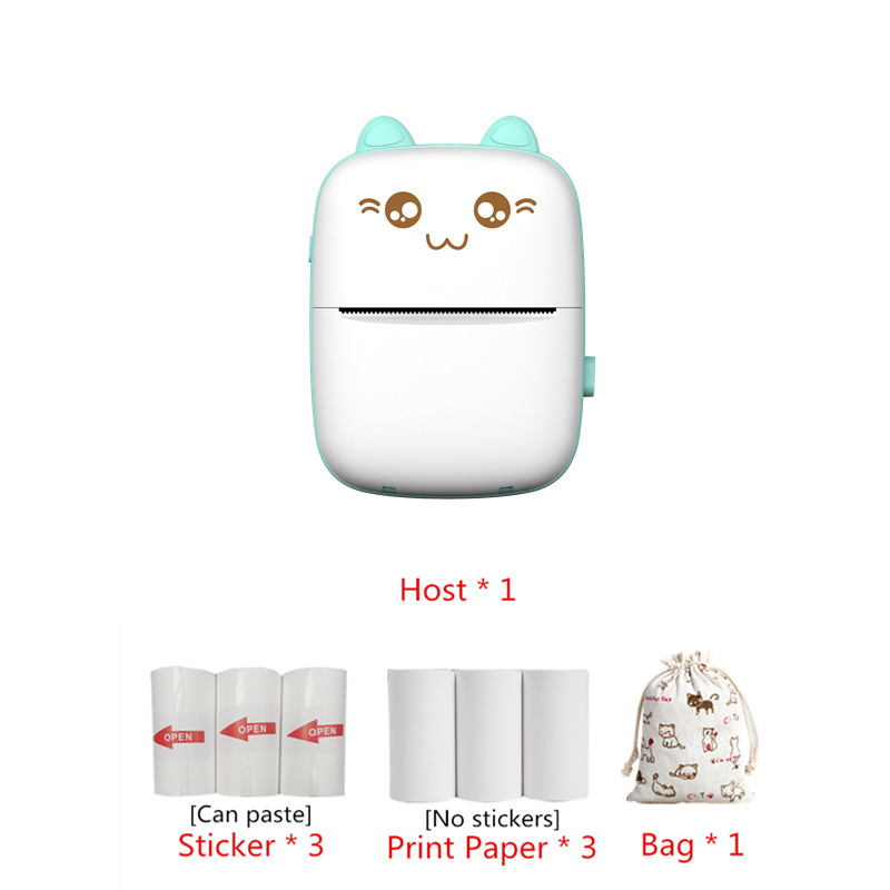 Xunchen AI Error Label Printer, Ultra-clear, small and mini photo, journal, printing, homework organization, Meomiao Magic Tool
