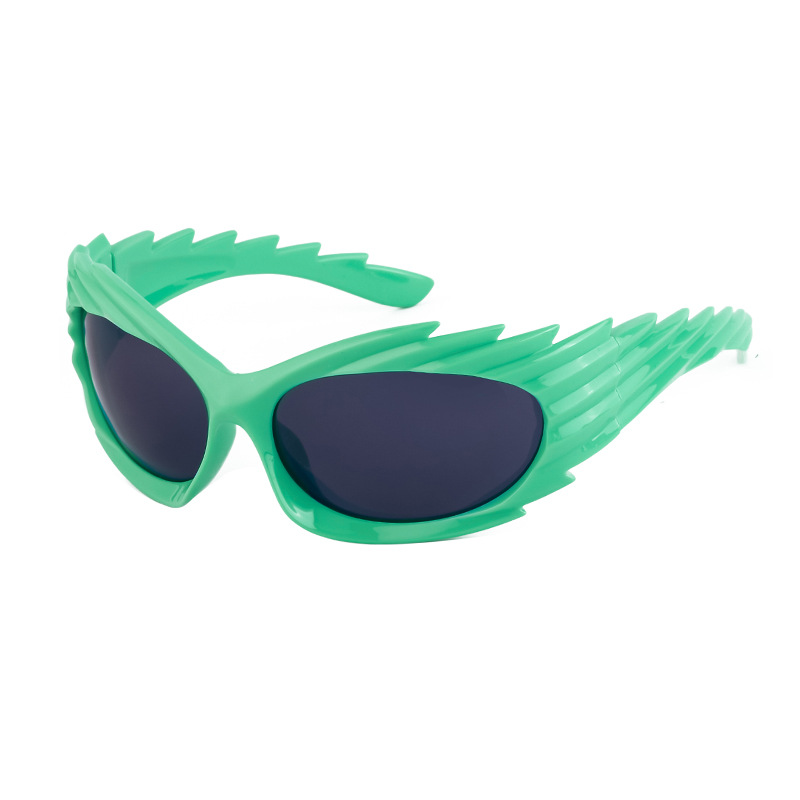 European and American Y2K Millennium Windproof Sunglasses Women's Trendy Unique Shaped Sunscreen Sunglasses Men's Cross-border Cycling Sports Glasses