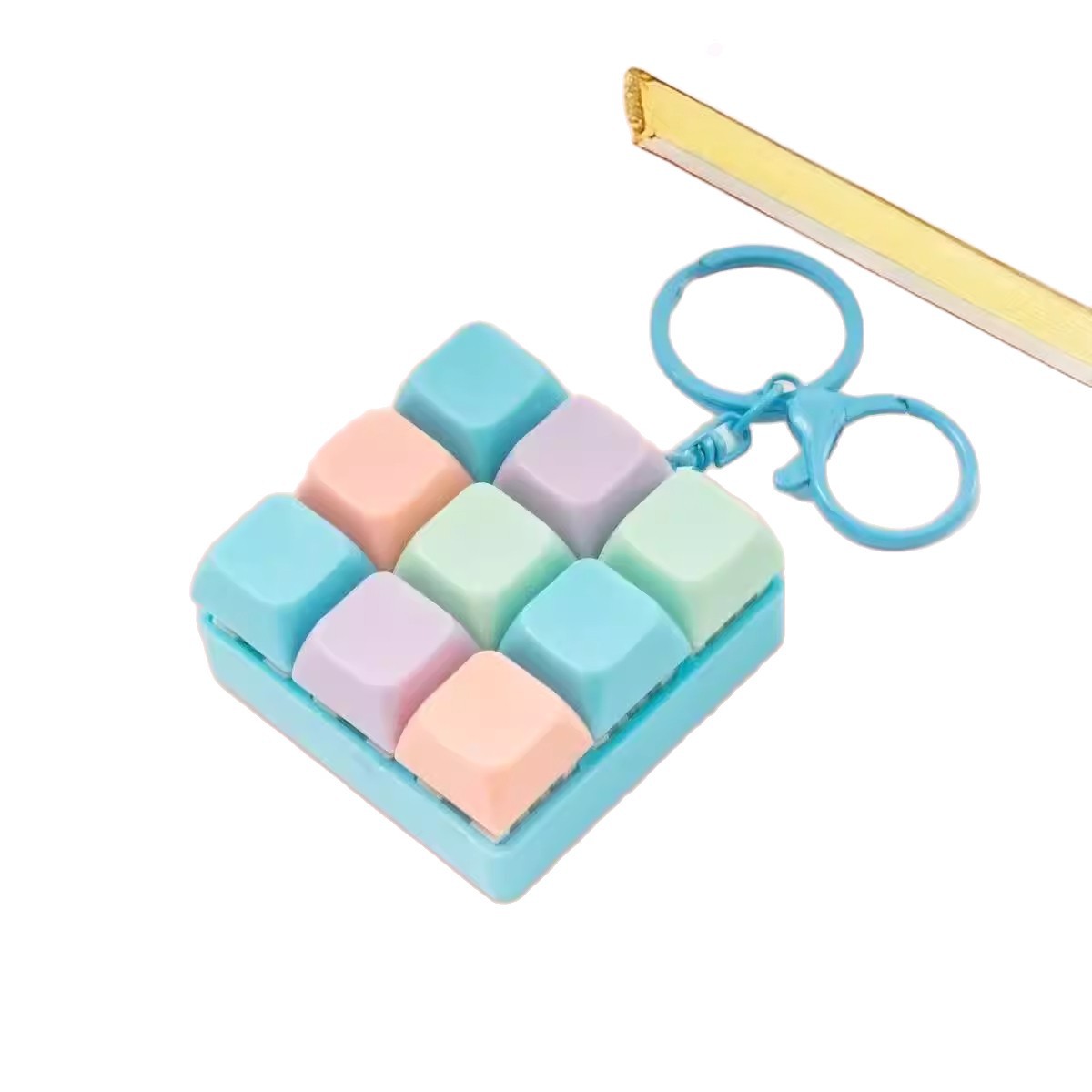 Macaron Stress-relieving PC keychain shell Stress-relieving Key key four-mechanical axis keyboard toy pinch Press