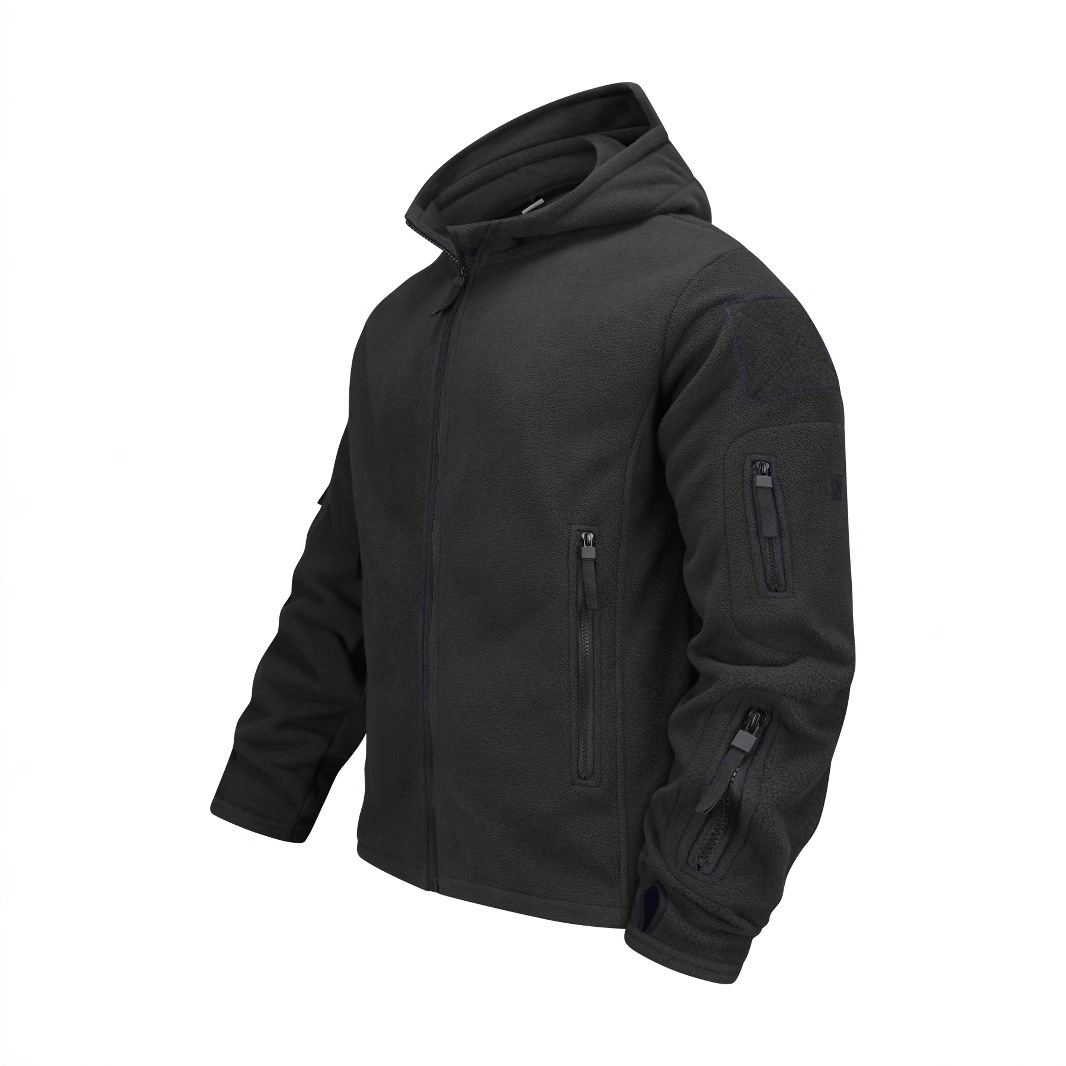 Cross-border new hot-selling men's outdoor warm fleece cold-proof windbreaker, hooded jacket and outer jacket in stock
