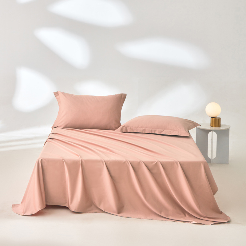 100% Cotton Class A 100-count Satin Xinjiang Long-staple Cotton Bed Sheet, Skin-friendly, Silky Smooth for Naked Sleeping, Pure Cotton, All-season Home Use.