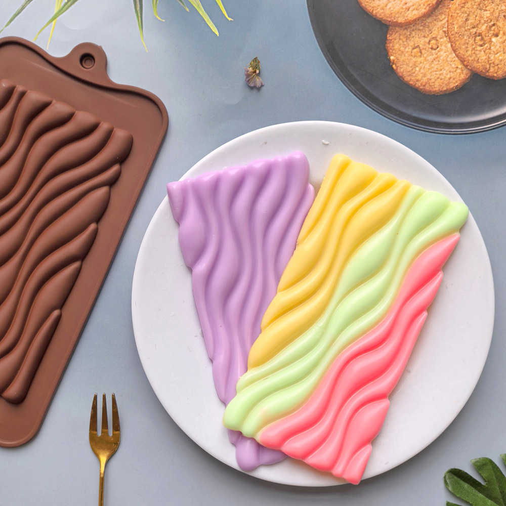 Wavy Chocolate Cake Silicone Mold Dessert Ice Cube Mold Baking Cake