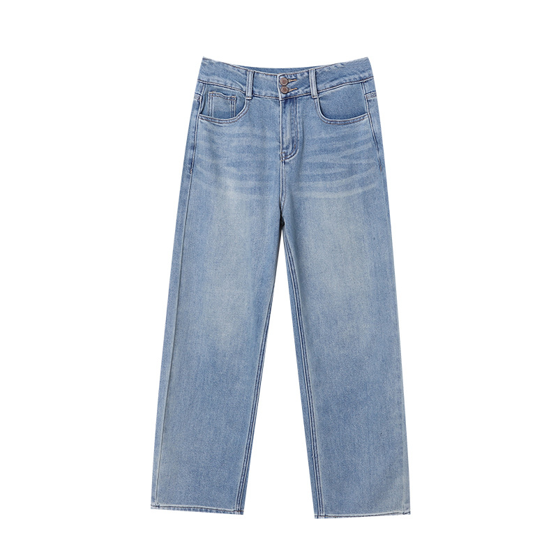 SN3826, a high-waisted straight-leg jeans and wide-leg floor-length jeans with a smooth and slender silhouette recommended by Sinan for autumn and winter