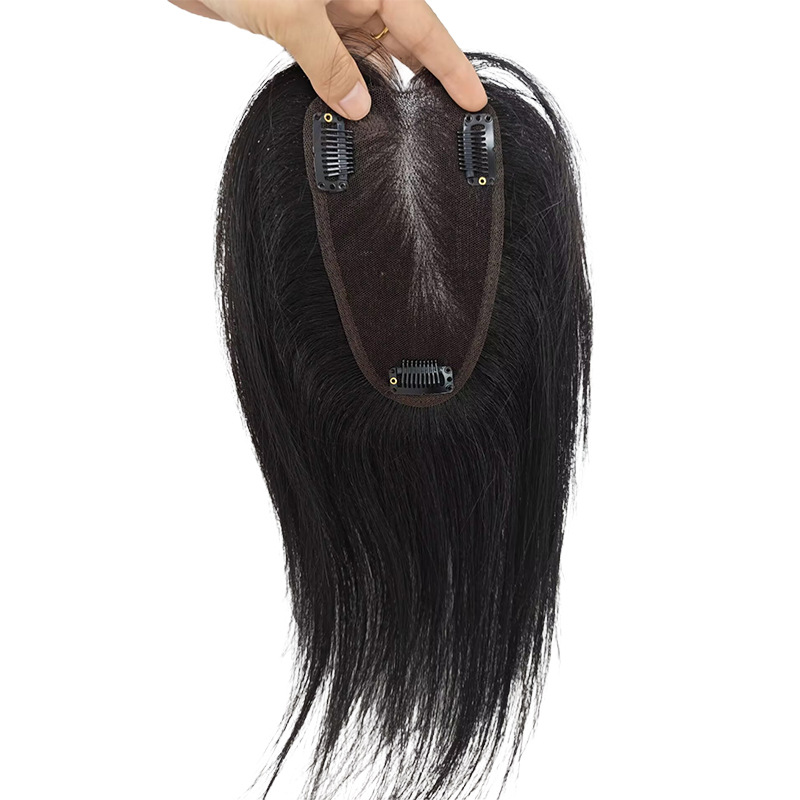 Swiss-style women's wigs with a high, full crown, made of real human hair, one-piece design, no borders on the forehead.