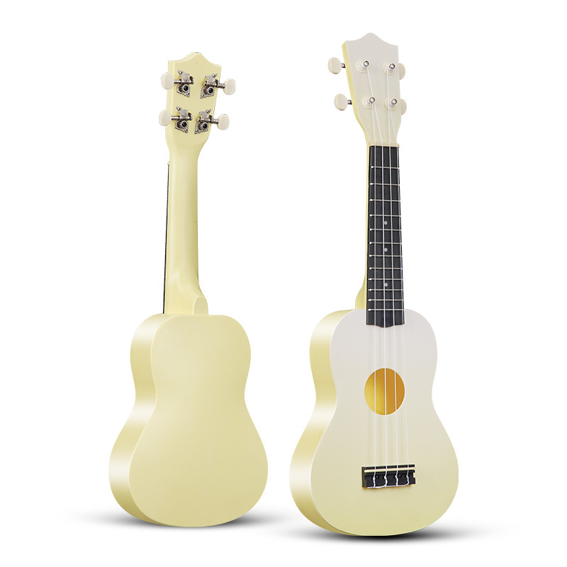 Wholesale 21-inch ukulele for beginners, playable mini guitar, cartoon gradient color ukulele instrument