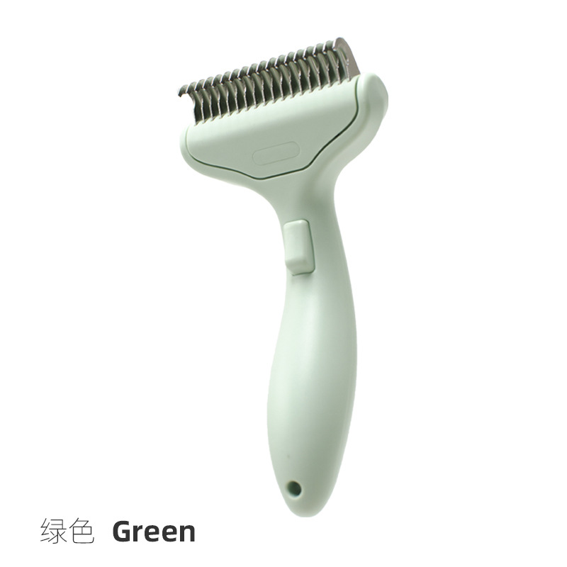 Cross-border pet detangling comb, cat comb, loose hair removal comb, grooming and hair removal pet comb, one-click loose hair removal comb.