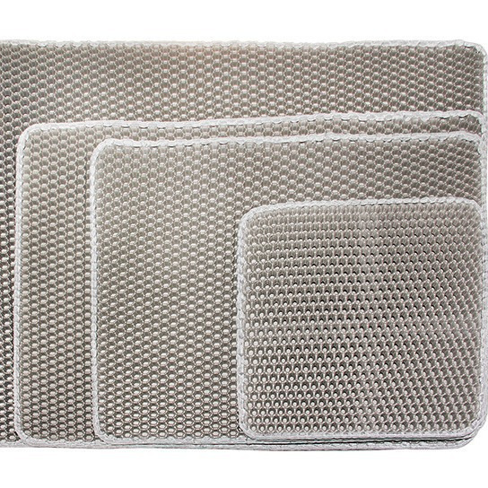 Extra-large double-layer cat litter pad with anti-sticking out, hollowed-out splash-proof, washable and water-washable litter control toilet products, anti-falling out pad