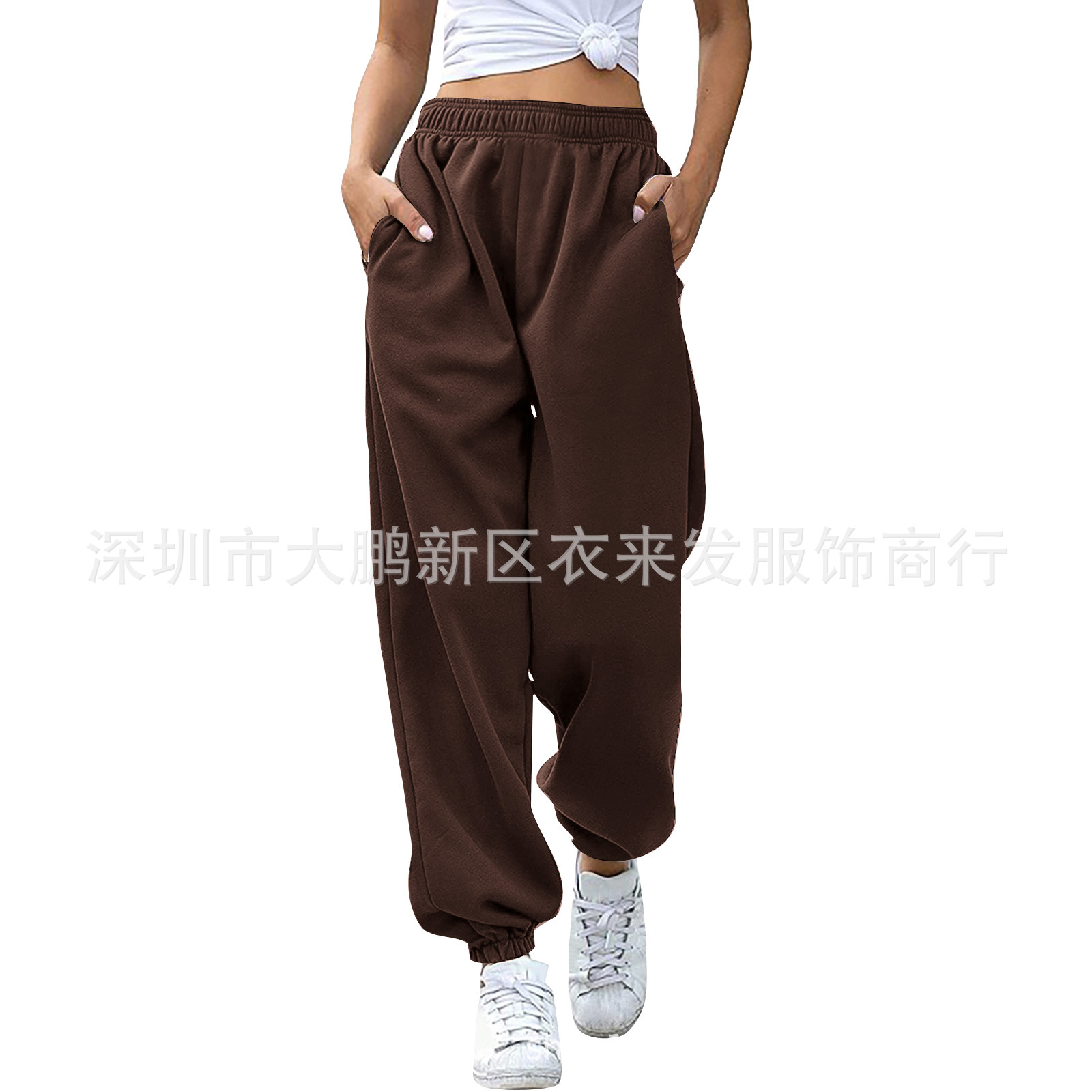 Amazon 2023 Women's High-Waisted Loose Fit Sweatpants, Comfortable High-Waisted Drawstring Casual Sweatshirt Pants with Pockets