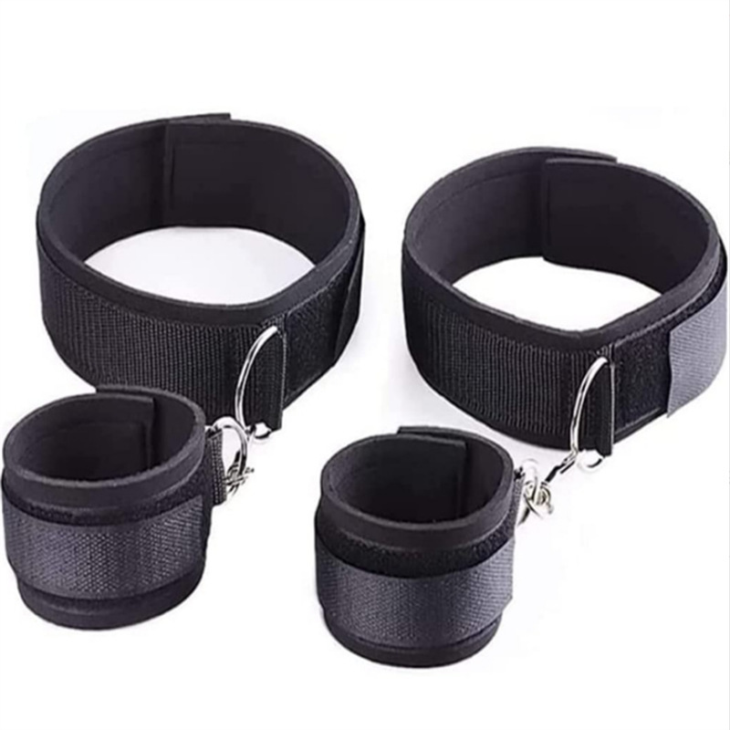BDSM hand and leg restraints adult sex toys black hand and leg cuffs SM handcuffs and ankle cuffs manufacturer wholesale alternative toys
