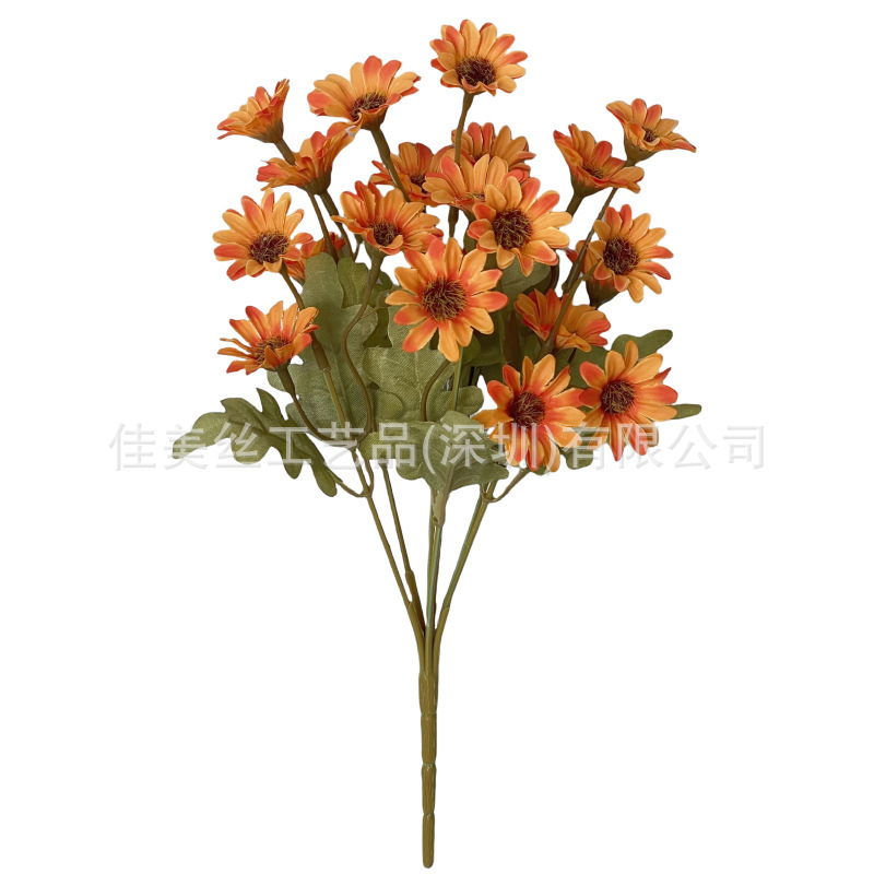 Cross-border artificial flower 7-pronged autumn-colored small Daisy bouquet, artificial flower home decoration, wedding display, plastic flower plant