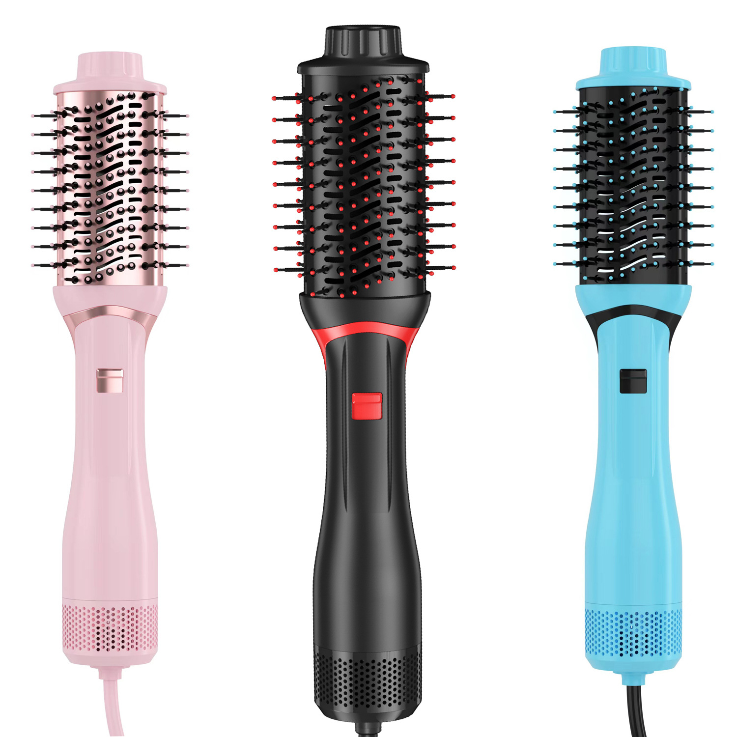 New cross-border 1200W second-generation hot air comb, multi-functional 5-in-1 mini styling comb with negative ion hair dryer.