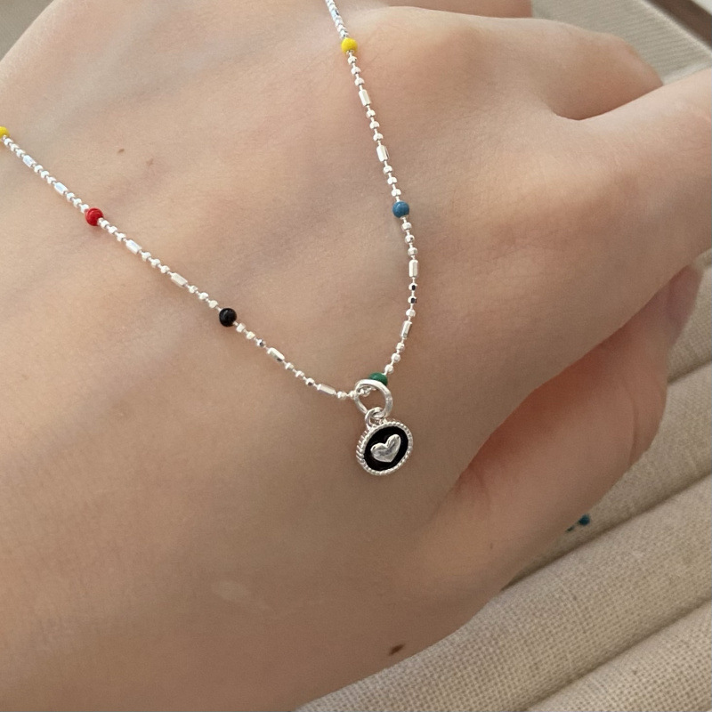 New Spring/Summer Style Layered Colorful Flower Pendant Clavicle Chain for Women, Cute Red Apple Pendant Necklace Accessories