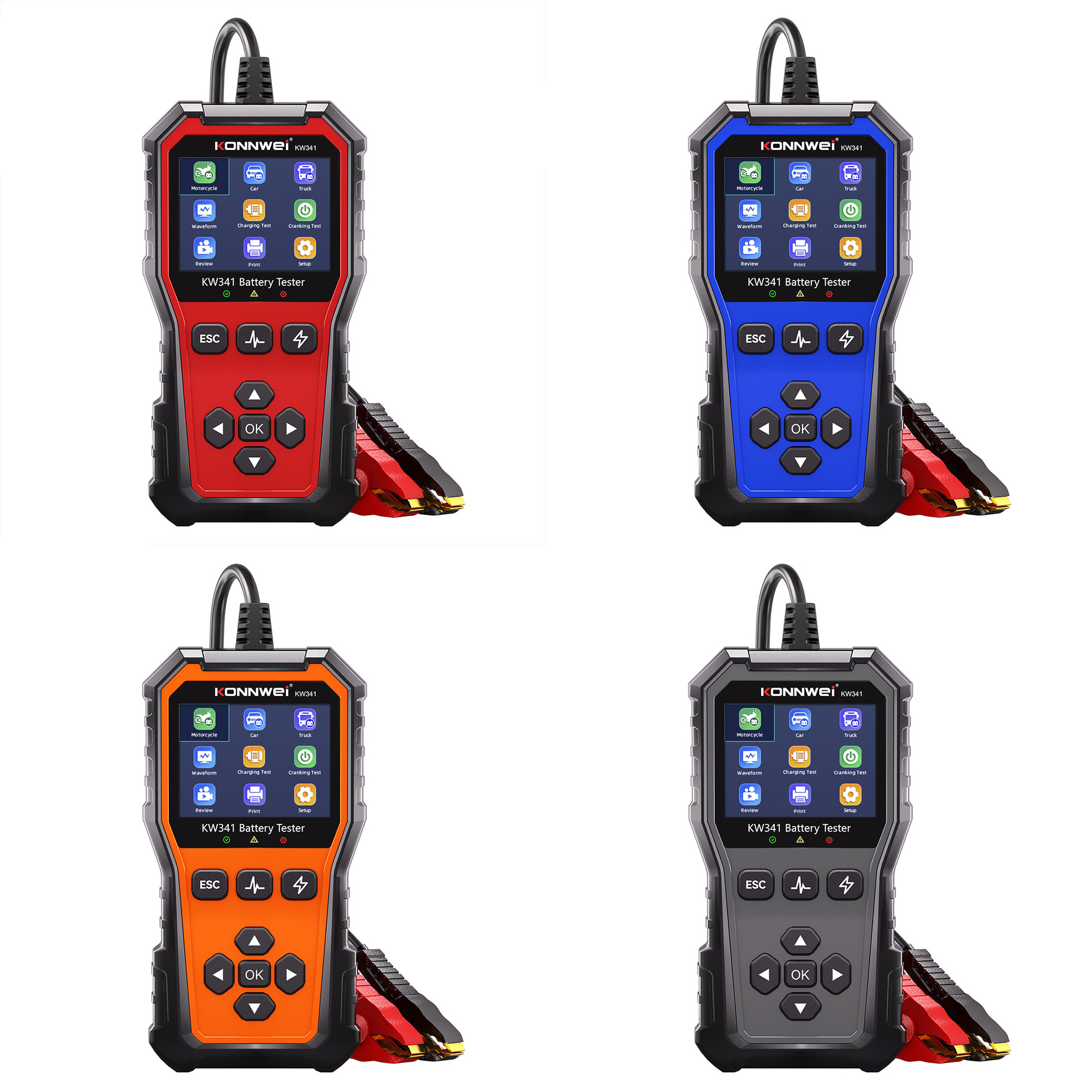 KW341 6V 12V 24V Car Battery Tester, Battery Tester, Internal Resistance Tester, Startup Tester