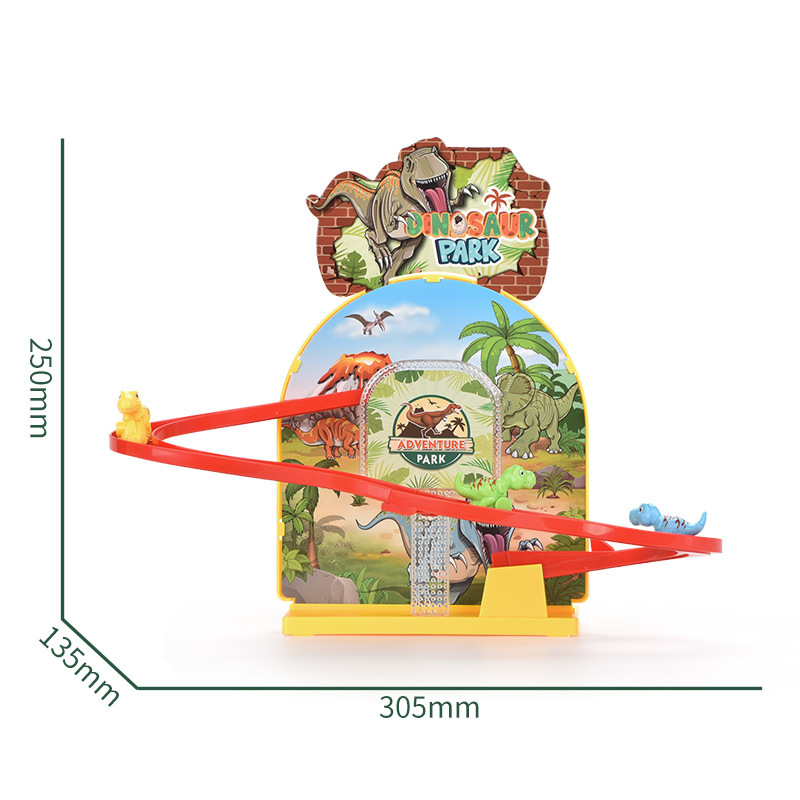 Dinosaur magnetic Ferris wheel track toy manual gear DIY assembly children's fun toy factory supply