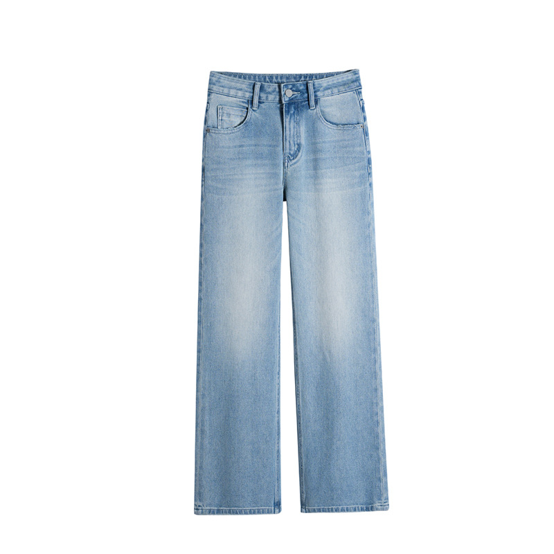 The same style of four-sided stretch wide-leg jeans as Li Shoujo, new Spring 2025 loose straight-leg jeans for children