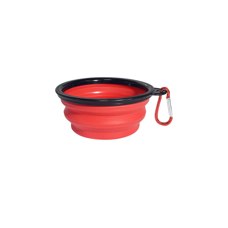 Cross-border best-selling silicone folding bowls, portable pet outdoor dog bowls, cat and dog food bowls, water bowls and tableware