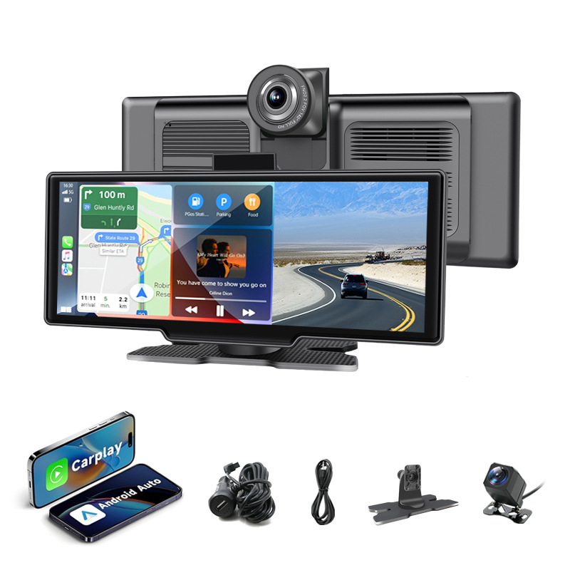 Cross-border 9-inch and 10-inch wireless CarPlay dashcam, multi-functional media center console, in-vehicle MP5 smart screen