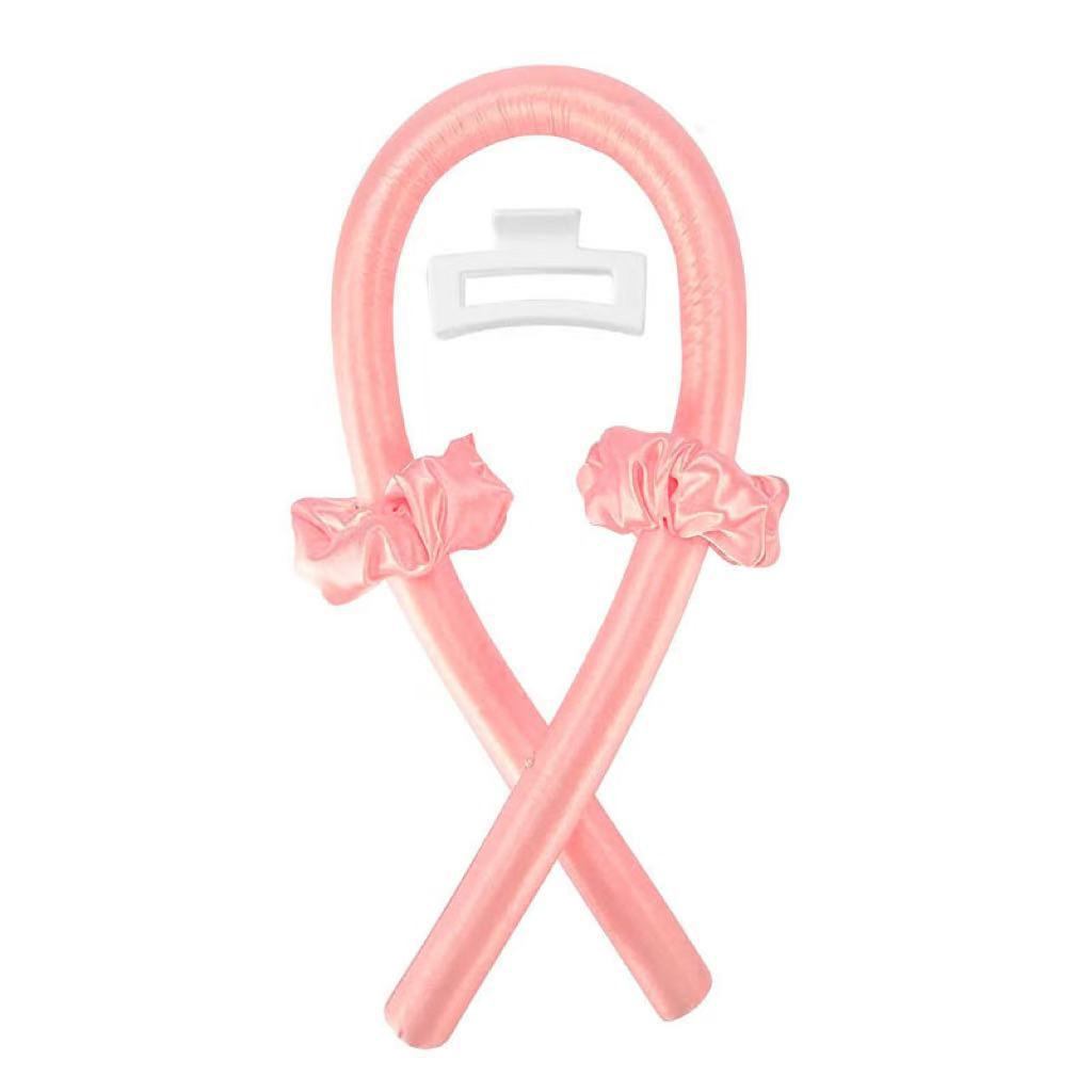 Factory wholesale cross-border clip-on, heat-free lazy curling iron, sponge foam sleep curling iron, large intestine hair band