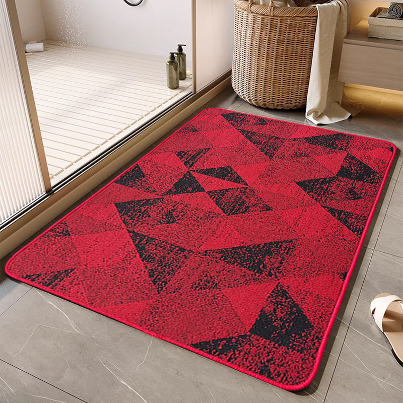Entrance foyer floor mat, TPR bottom anti-slip carpet, foldable machine wash bathroom, bathroom anti-slip mat