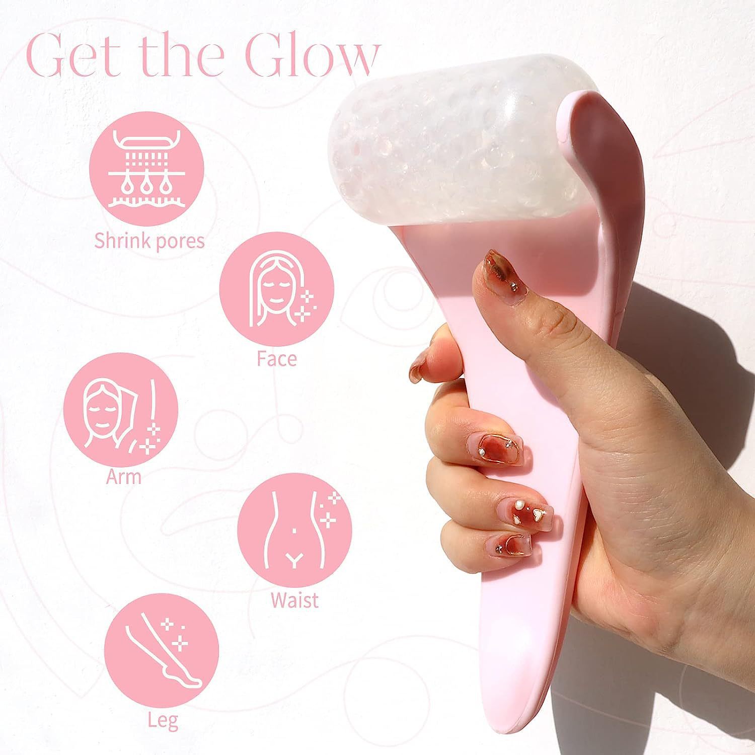Cross-border best-selling ice roll facial roller for cooling and skin lifting